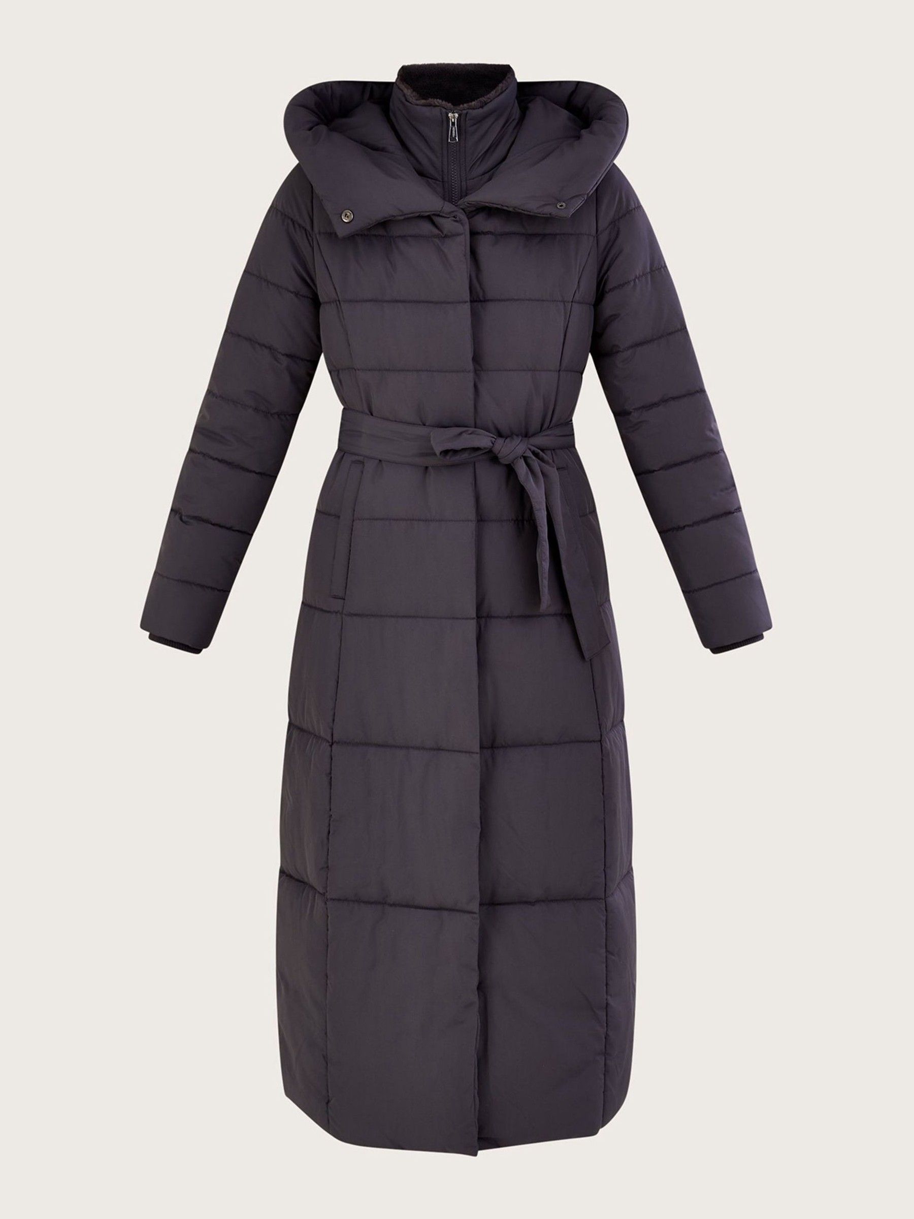 Maxi padded coat with hood sales