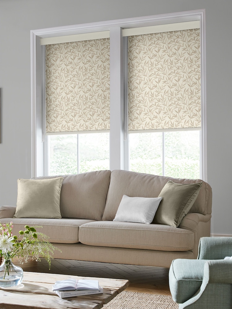 Laura Ashley Natural Willow Leaf Made To Measure Roller Blind - Image 2 of 6