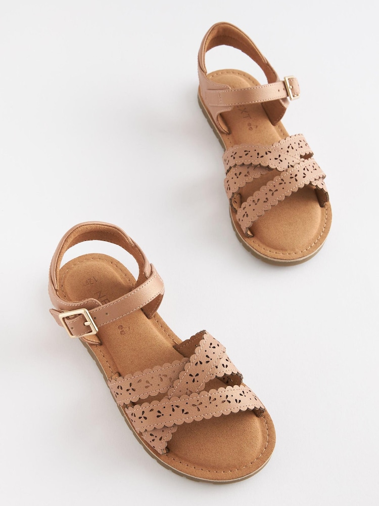 Hellbraun - Sandalette mit Bogenkante - Bild 1 von 4