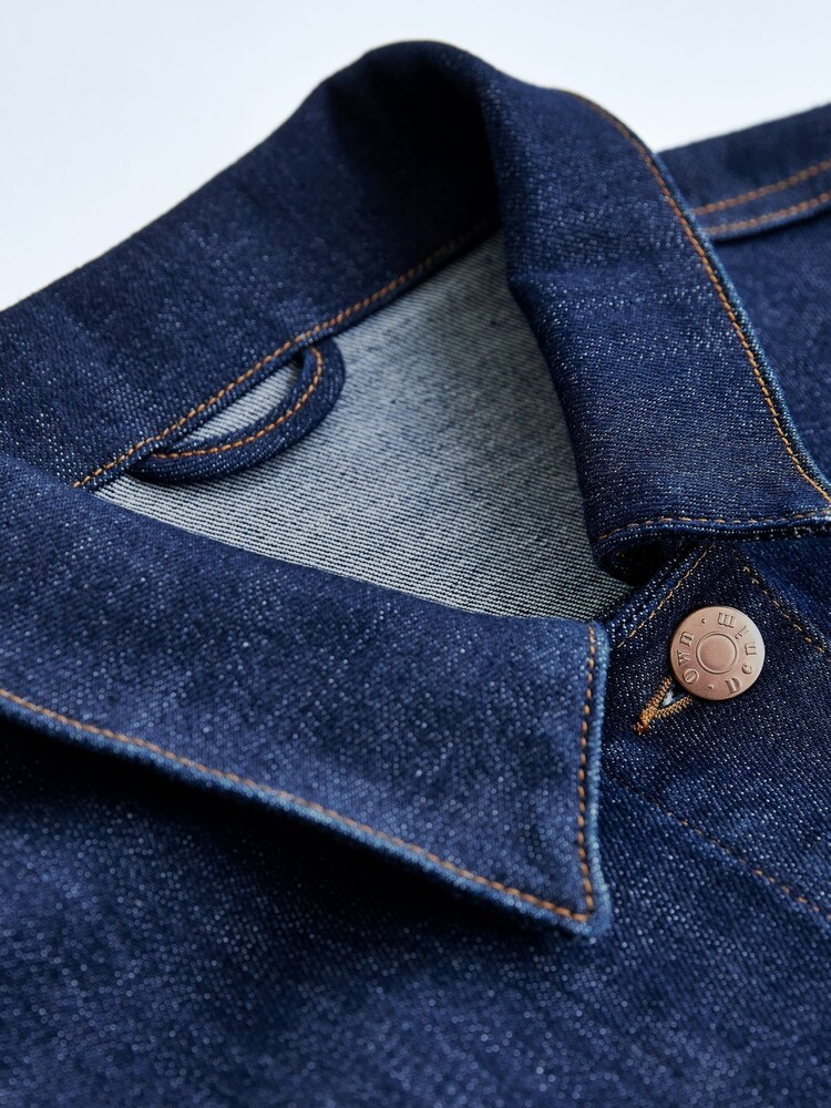 70s Blue Own. Crop Western Denim Jacket - Image 4 of 6