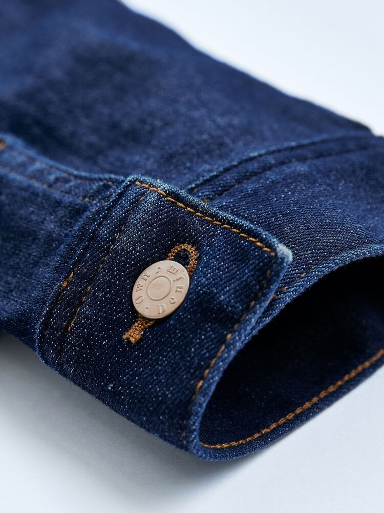 70s Blue Own. Crop Western Denim Jacket - Image 5 of 6