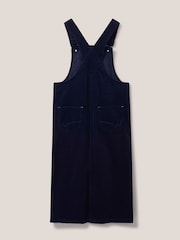 White Stuff Blue Emmie Organic Corduroy Midi Pinny Dress - Image 7 of 8