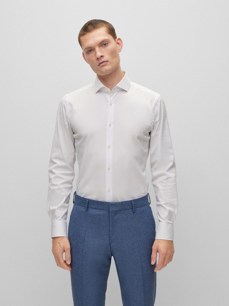 Белый - BOSS Slim Fit Dress Shirt - Изображение 1 из 5