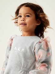 Baker by Ted Baker (0-13yrs) Grey Organza Sweat Dress - Image 5 of 9