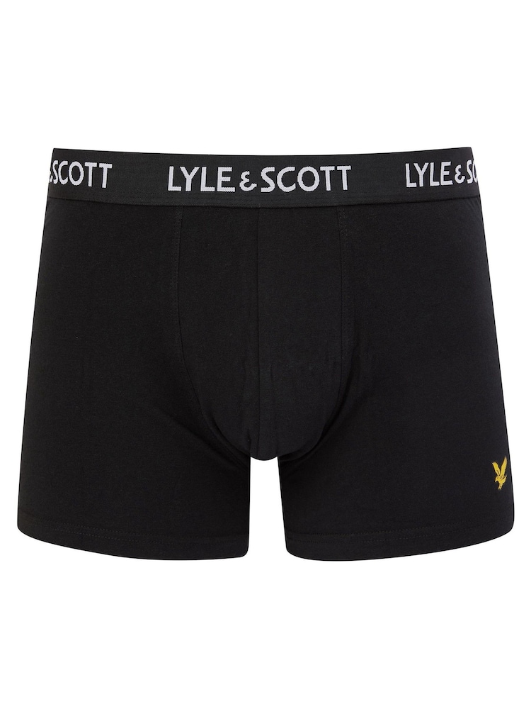 Lyle & Scott Black Miller Underwear Black Trunks 5 Pack - Image 2 of 2