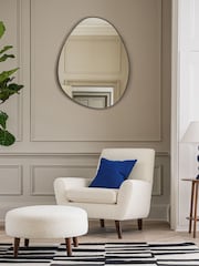 Jasper Conran London Black Organic Metal Frame Mirror - Image 4 of 4