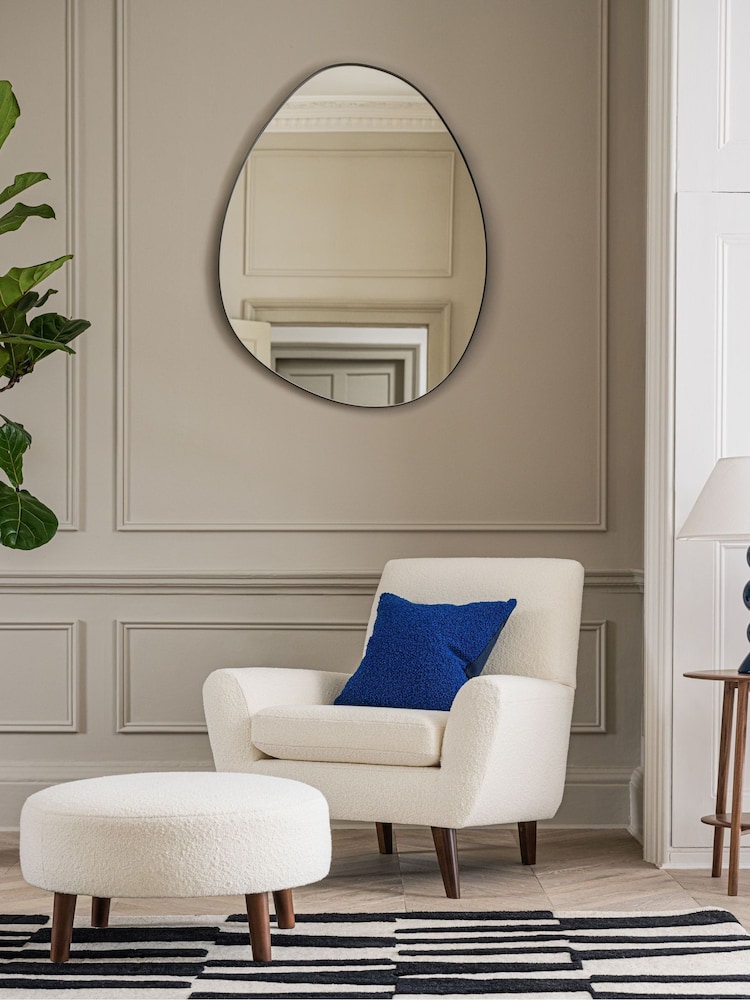 Jasper Conran London Black Organic Metal Frame Mirror - Image 4 of 4