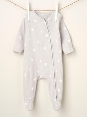 Truly Grey Star Baby Grow Without Collar - Image 4 of 4