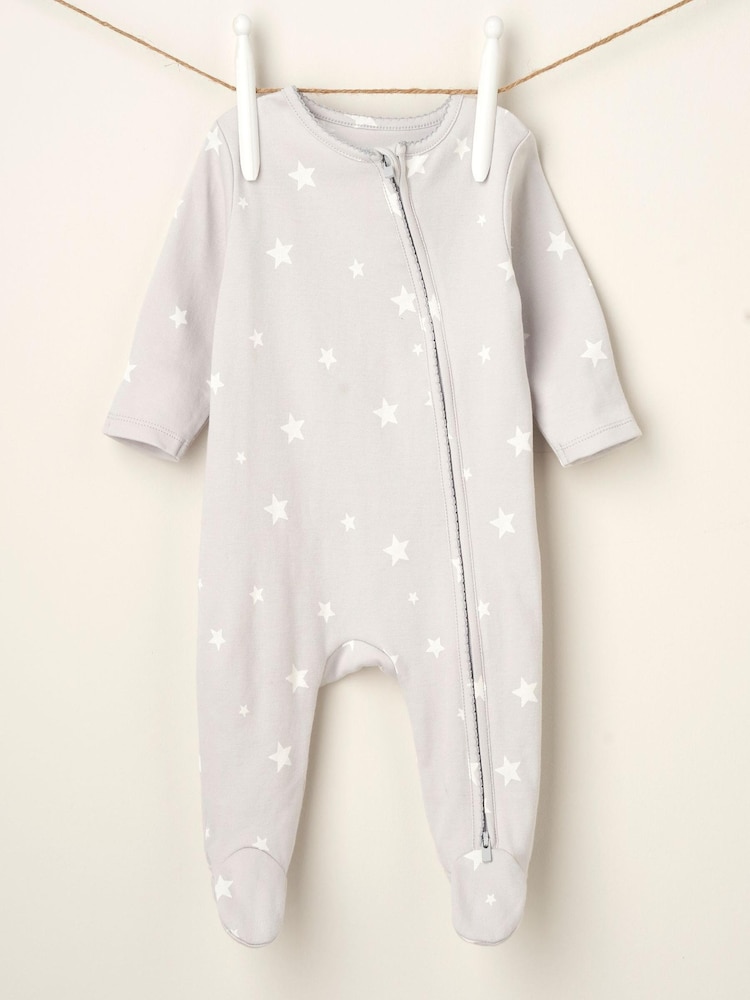 Truly Grey Star Baby Grow Without Collar - Image 4 of 4
