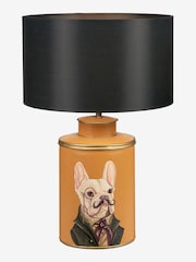 Pacific Yellow Boston Terrier Hand Painted Table Lamp - Image 1 of 3