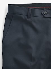 Navy Blue Tailored Fit Machine Washable Plain Front Smart Trousers - Image 7 of 9