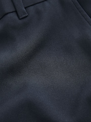 Navy Blue Tailored Fit Machine Washable Plain Front Smart Trousers - Image 8 of 9