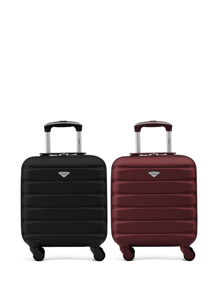 Flight Knight EasyJet Underseat 45x36x20cm 4 Wheel ABS Hard Case Cabin Carry On Suitcase Set Of 2 - Image 1 of 5