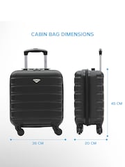 Flight Knight EasyJet Underseat 45x36x20cm 4 Wheel ABS Hard Case Cabin Carry On Suitcase Set Of 2 - Image 3 of 5