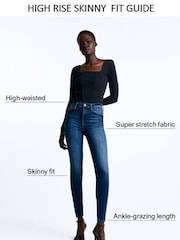 River Island Black Mid Rise Super Skinny Jeans - Image 6 of 6