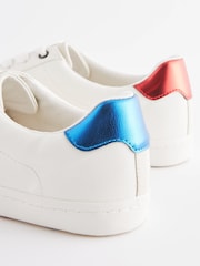 White Wide Fit Forever Comfort® Star Lace-Up Trainers - Image 7 of 7