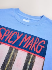 Синий - футболка с принтом Spicy Marg - Изображение 7 7