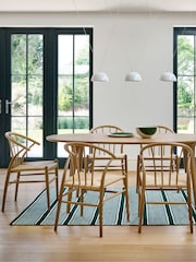 Jasper Conran London Green Stripe Wool Rug - Image 2 of 5