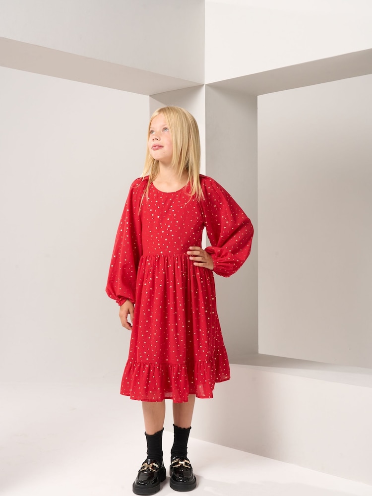Angel & Rocket Red Ada Star Party Dress - Image 2 of 6 Angel & Rocket Red Ada Star Party Dress - Image 2 of 6