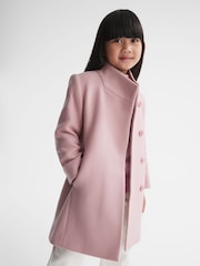 Reiss Pink Kia 4-9 yrs Wool Blend Coat - Image 4 of 9