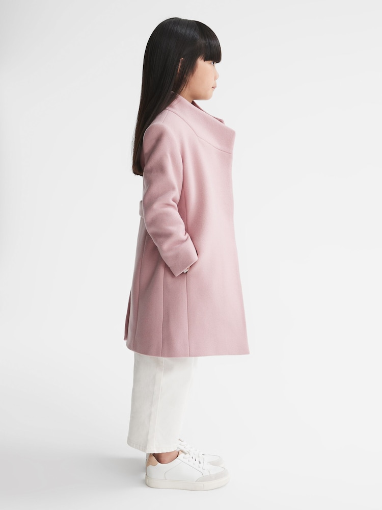 Reiss Pink Kia 4-9 yrs Wool Blend Coat - Image 6 of 9