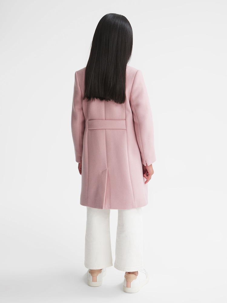 Reiss Pink Kia 4-9 yrs Wool Blend Coat - Image 8 of 9