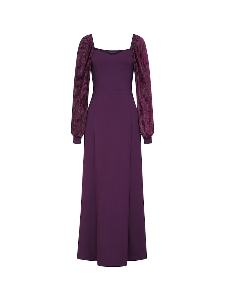 Hot Squash Purple Sweetheart Neckline Maxi Dress - Slika 4 iz 4
