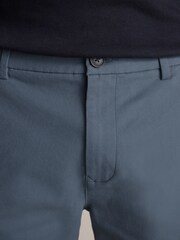 Mid Blue Straight Stretch Chinos Trousers - Image 4 of 8