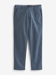 Mid Blue Straight Stretch Chinos Trousers - Image 7 of 8