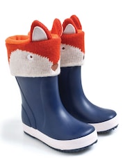 JoJo Maman Bébé Rust Orange Fox Fox Welly Liners - Image 1 of 3