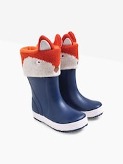 JoJo Maman Bébé Rust Orange Fox Fox Welly Liners - Image 2 of 3