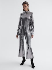 Reiss Valeria С пайетками Для особых случаев Брюки - Изображение 3 из 7