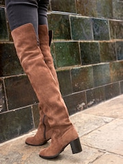Brown Forever Comfort® Slouch Over The Knee Boots - Image 2 of 4