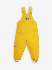 JoJo Maman Bébé Mustard Yellow Pack-Away Waterproof Dungarees - Image 1 of 5