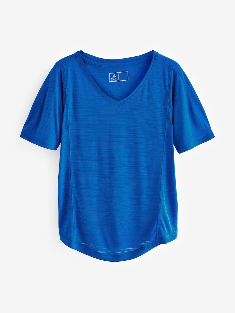 Cobalt Blue Next Active Sports Short Sleeve V-Neck Top - Image 4 of 4