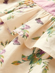Laura Ashley Cream/Lilac Newborn Tiered Sleeveless Prom Dress - Image 7 of 9