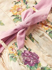 Laura Ashley Cream/Lilac Newborn Tiered Sleeveless Prom Dress - Image 9 of 9