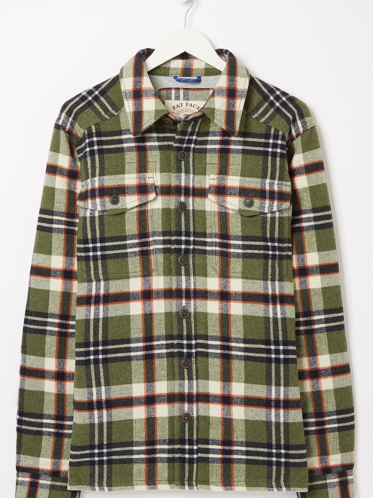 FatFace Green Milton Overshirt - Image 4 of 4