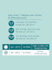aden + anais Natural Essentials 100% Cotton Muslin 1.0 Tog Light Sleeping Bag Space Explorers - Image 4 of 5
