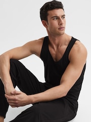Reiss Black Vinnie Cotton Stretch Vest - Image 1 of 6