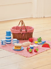 JoJo Maman Bébé Picnic Basket with Wooden Food - Image 3 of 8