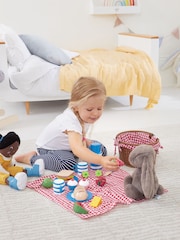 JoJo Maman Bébé Picnic Basket with Wooden Food - Image 6 of 8