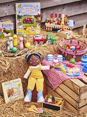 JoJo Maman Bébé Picnic Basket with Wooden Food - Image 8 of 8