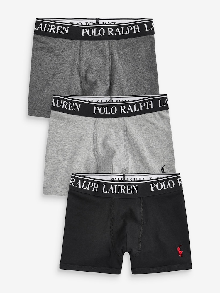 Grau - Polo Ralph Lauren Jungen Boxershorts aus Baumwollstretch, 3er Pack - Bild 1 von 4