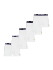 Lyle & Scott White Miller Underwear White Trunks 5 Pack - Image 1 of 2