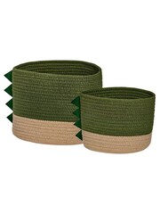 Chapter B Green Kids Club Dino Rope Basket - set of 2 - Image 4 of 5