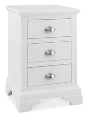 Bentley Designs White Hampstead 3 Drawer Bedside Table - Image 2 of 2