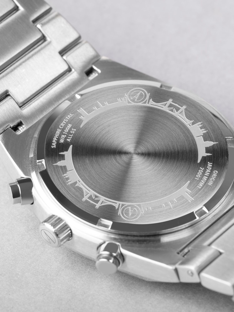Accurist Origin Mens Silver Tone Stainless Steel Bracelet Chronograph Watch - Image 6 of 6