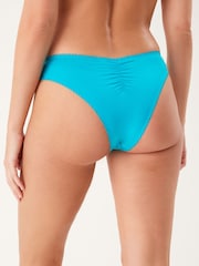 Aqua Blue/White Extra High Leg Embroidered Knickers 2 Pack - Image 2 of 9