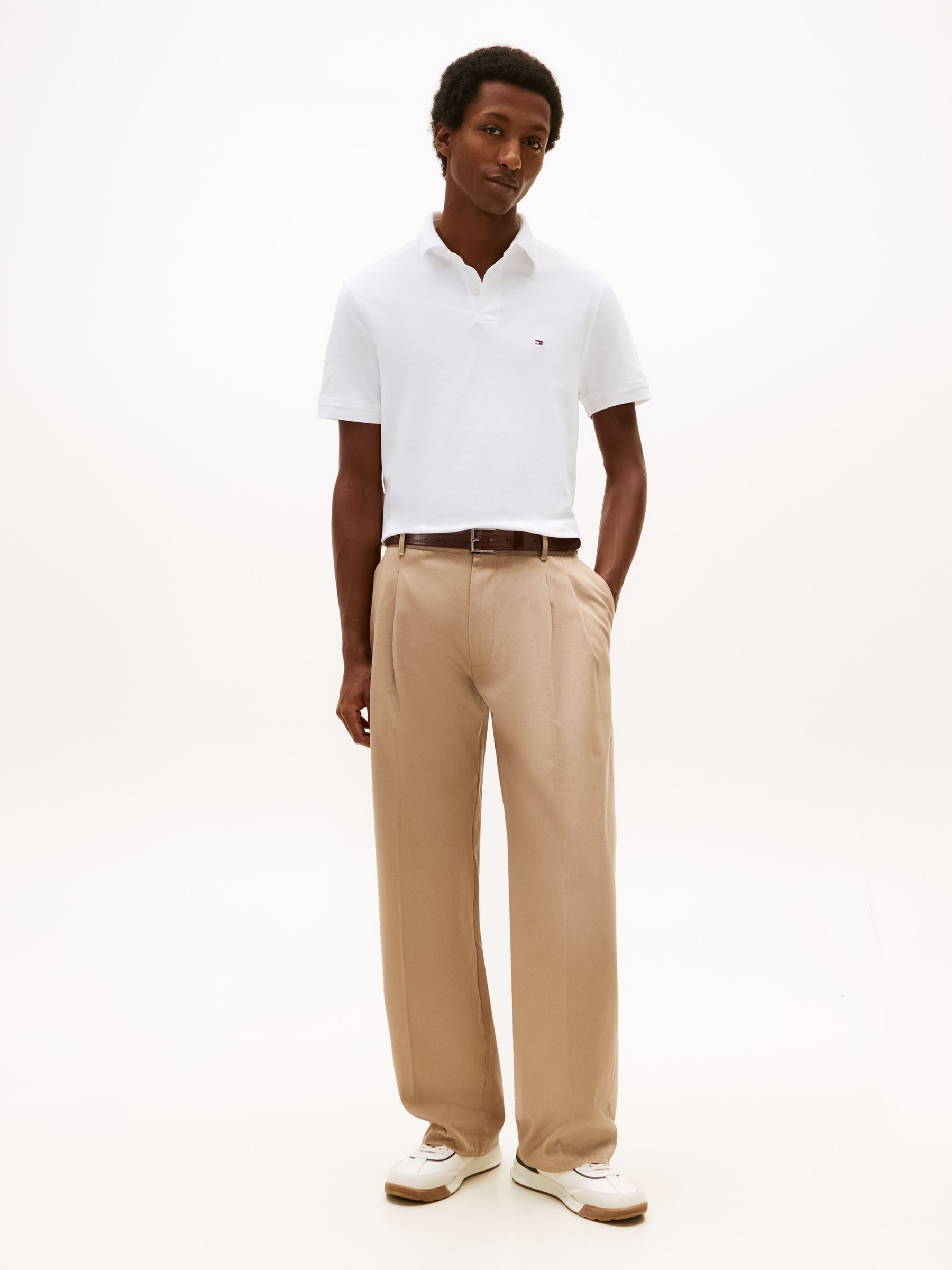 Buy Tommy Hilfiger White Regular Fit 1985 Pique Polo Shirt from